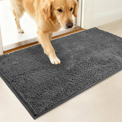 100pointONE dog door mat entryway, absorbs dirt and moisture to protect floors.