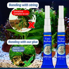 1DFAUL Aquarium Glue dry-application setup for precise placement