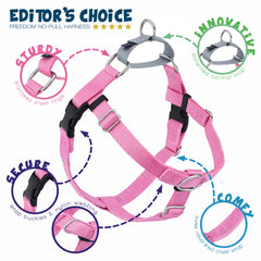 2 Hounds Design Freedom No Pull Harness front O-ring attachment for guided control.