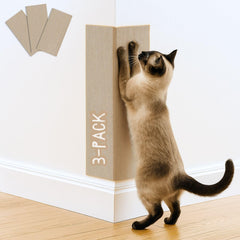 2ME Cat Scratch Mat 3Pack beige back view shows easy installation and furniture protection.