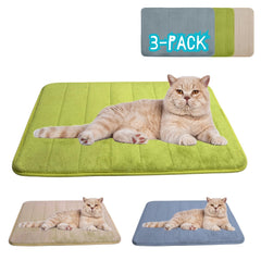 2ME Washable Pet Bed Mat in blue offers a soft resting surface for indoor cats.