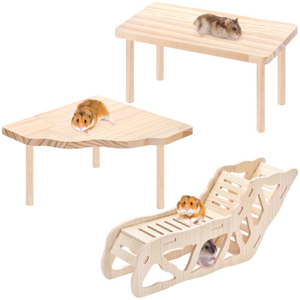 3BAO hamster platform wooden step enhances climbing and enrichment.