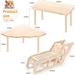 3BAO hamster platform wooden step setup for multi-level play.