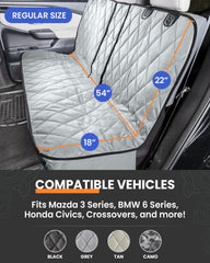4Knines durable quilting material protects against dirt and wear during daily car trips
