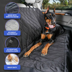 4Knines non slip backing keeps the cover secure on active rides