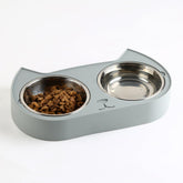 7 Ruby Road cute cat bowls; stainless steel dishes for durable daily use.