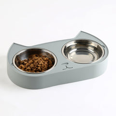 7 Ruby Road cute cat bowls; stainless steel dishes for durable daily use.