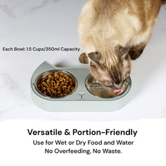 7 Ruby Road double bowls 350ml; perfect portion control for cats.