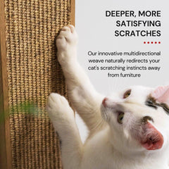 7 Ruby Road wall-mounted cat scratcher with vertical profile blends with home decor