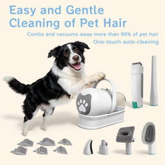 8VR Pet grooming vacuum and clipper in one tool