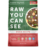 A Better Treat allergy-friendly duck dog food in a bowl supports sensitive stomachs.