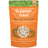 A Better Treat freeze-dried organic pumpkin treats in package, ideal for tasty training rewards.