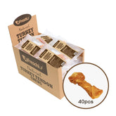 A Freschi srl turkey tendons for dogs box front showcases usa-sourced ingredients