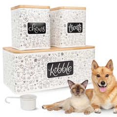 A&N Essentials container set close-up with airtight bamboo lid for freshness