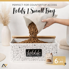 A&N Essentials stackable design saves kitchen space for pet storage