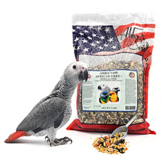 ABBA 1400 seed mix bowl close-up showing a protein-rich blend for parrots