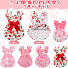 Abbylike floral dog dress in pink keeps pets cool and stylish