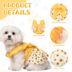 Abbylike lemon-pattern dress for dogs keeps pups cool and stylish on sunny outings