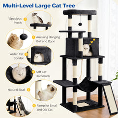 ABCPET hammock on cat tree invites relaxed lounging and naps