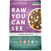 A Better Treat lamb dry dog food bag highlighting lamb protein for sensitive stomachs.