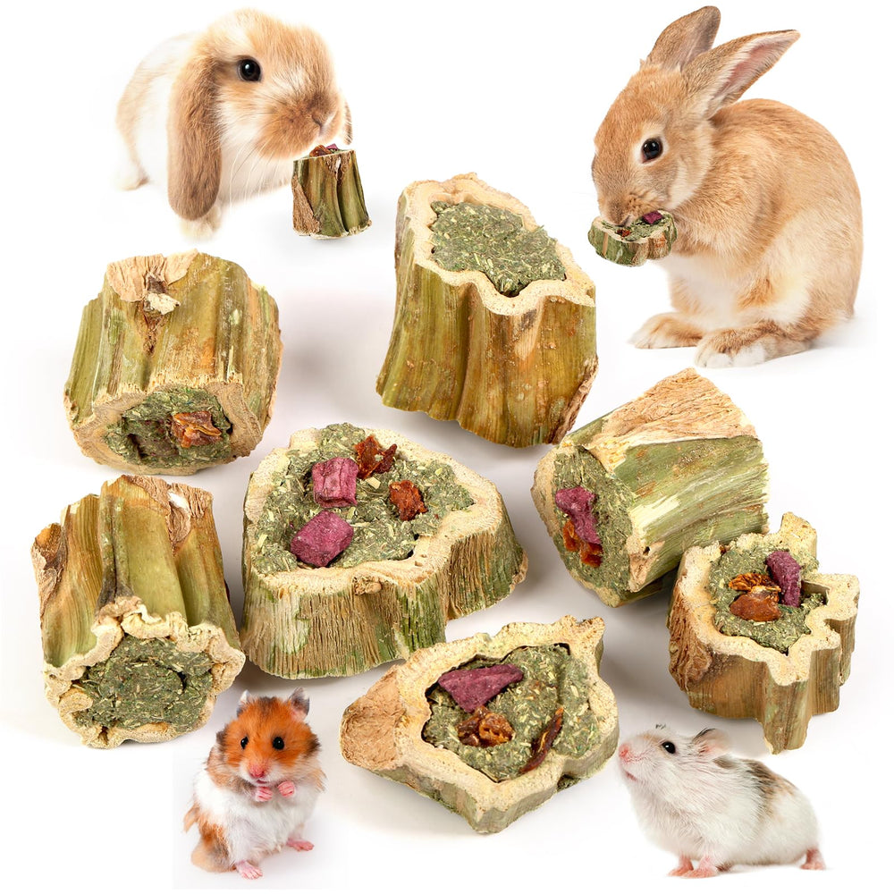 Abizoo rabbit chew toy made from papaya wood promoting healthy tooth wear and engagement