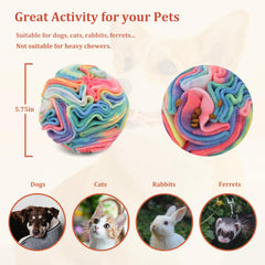 Ablechien snuffle ball guides treats during play for dogs.