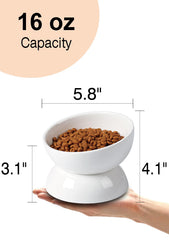 ABRUTY ceramic cat bowl dishwasher-safe for easy cleaning.