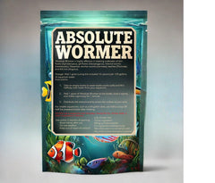 Absolute Wormer label closeup highlighting safe dosing information