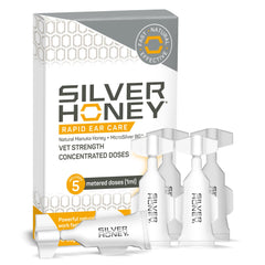 Absorbine Silver Honey ear care bottle close-up for dogs and cats