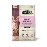 ACANA First Feast kitten dry food bag front showing premium ingredients