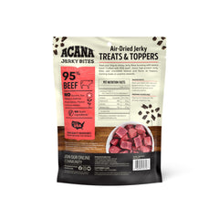 ACANA Jerky Bites Beef Recipe texture close-up — air-dried flavor