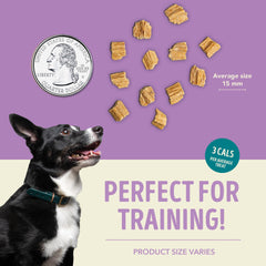 Crumbled Jerky Bites Duck Recipe on ACANA kibble for flavor boost