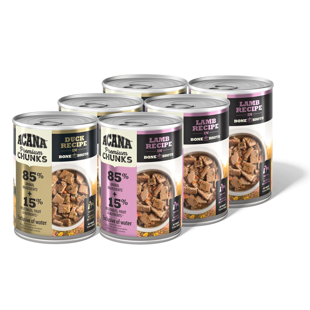 ACANA Lamb Recipe bone broth chunks for hearty protein and hydration