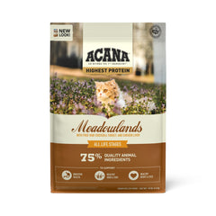 ACANA Meadowlands bag front showing premium packaging and real poultry ingredients