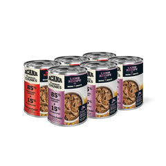 ACANA Premium Chunks lamb in bone broth can emphasizes a flavorful, hydrating option for dogs.