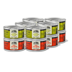 ACANA Premium Pâté variety pack cans neatly arranged for convenient meal planning.