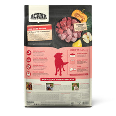 ACANA Red Meat Dry Kibble Closeup—textured bites for palatable meals