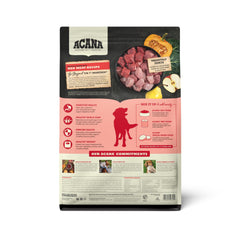 ACANA Red Meat Recipe kibble close-up showing protein-rich bites
