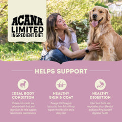 ACANA grain-free kibble close-up – balanced ingredients for digestion.