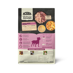 ACANA small-breed kibble close-up shows tiny, easy-to-chew bites