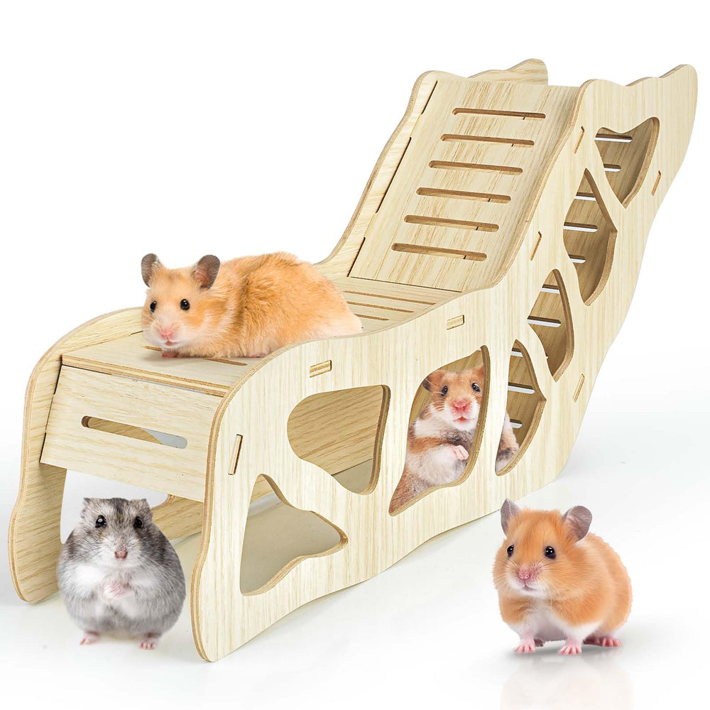 AccEncyc hamster tunnel hideout ladder for safe climbing and cozy hiding inside the cage.