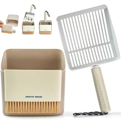 Accesfire metal litter scoop with holder for quick, clean scooping.