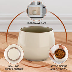 Acellegic stoneware bowl offers durable, stylish dinnerware for pets and homes.