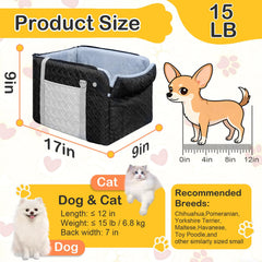 ACMEME dog car seat dual belt anchoring for stable installation
