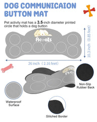 Acools colorful buttons enabling quick communication with your dog.