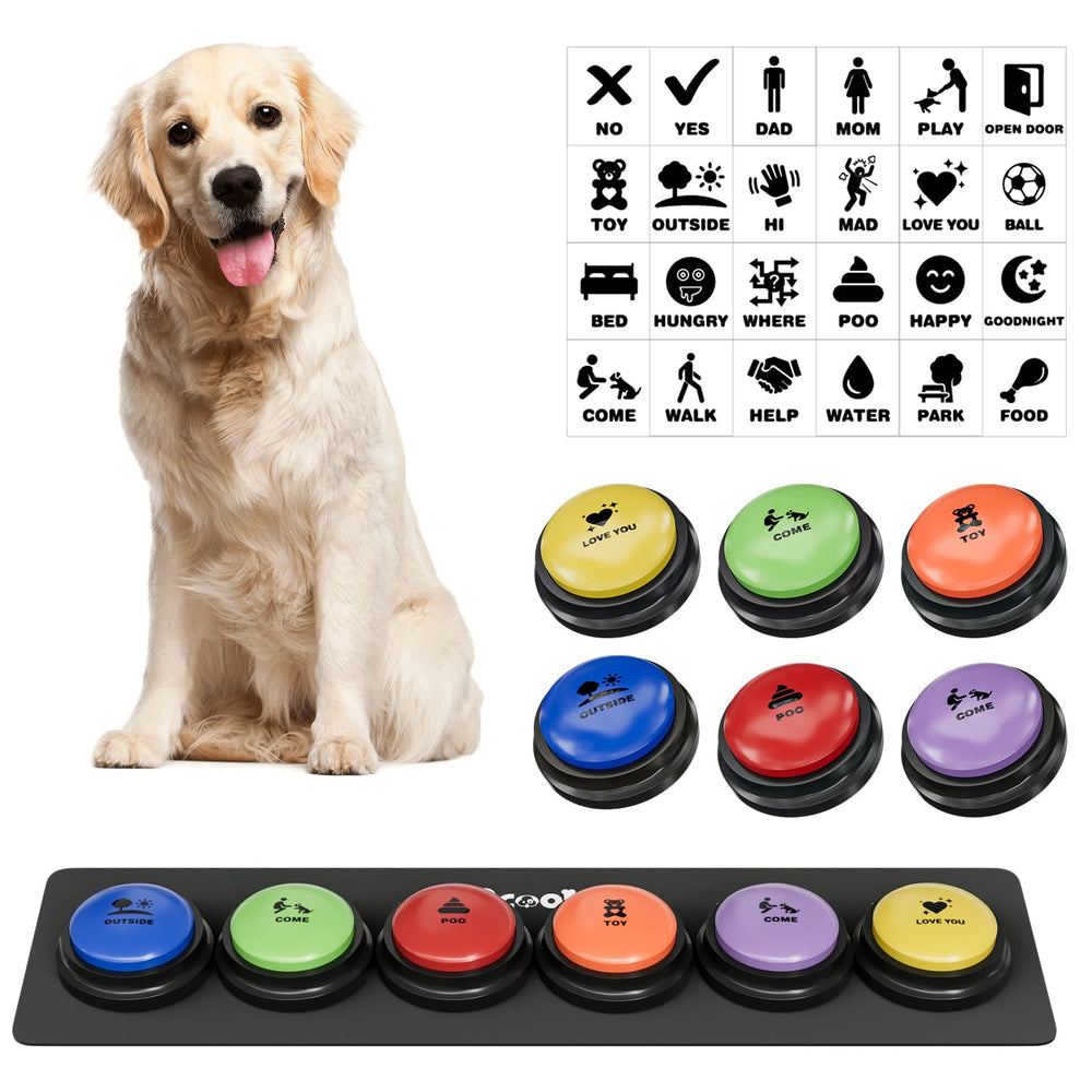 Acools six-button set for easy pet communication and training.