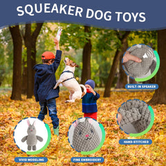 Act boldly handmade plush dog toy highlights craftsmanship and long-lasting durability.