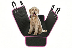Active Pets pink dog car hammock back-seat cover protects seats during rides.