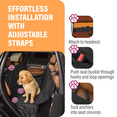 Active Pets universal-fit cover attaches securely to most cars for versatile travel