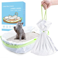 ACXZYYJ 36-count jumbo litter liners pack for large litter boxes, ready to use
